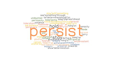 closest synonym for the word persistence